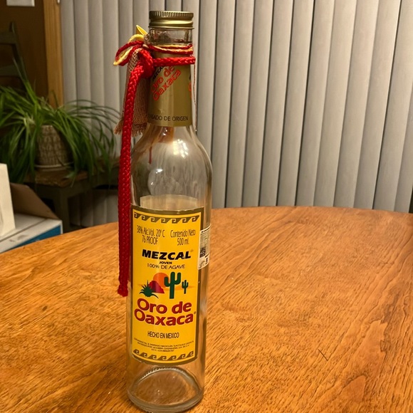 EMPTY Collectible Mezcal Oro de Oaxaca bottle. Vintage - Picture 1 of 6